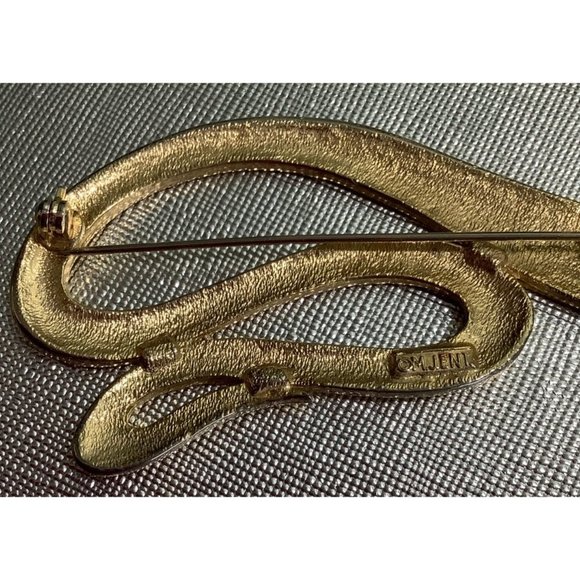 M. Jent Gold-Tone Free Form Brooch Vintage - Picture 2 of 4